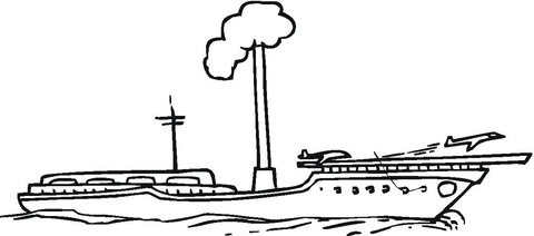 Aircraft Carrier  Coloring Page